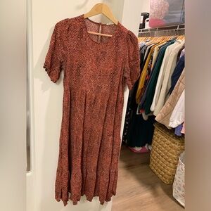Easel Red Long Sleeve Dress